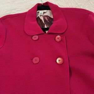 Talbots Double-Breasted Fuchsia/ Raspberry jacket.